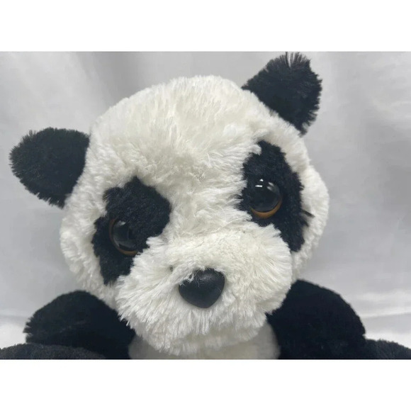 Aurora World 9" Sitting Panda Bear Plush Soft Black White Stuffed Animal Toy - Picture 4 of 9